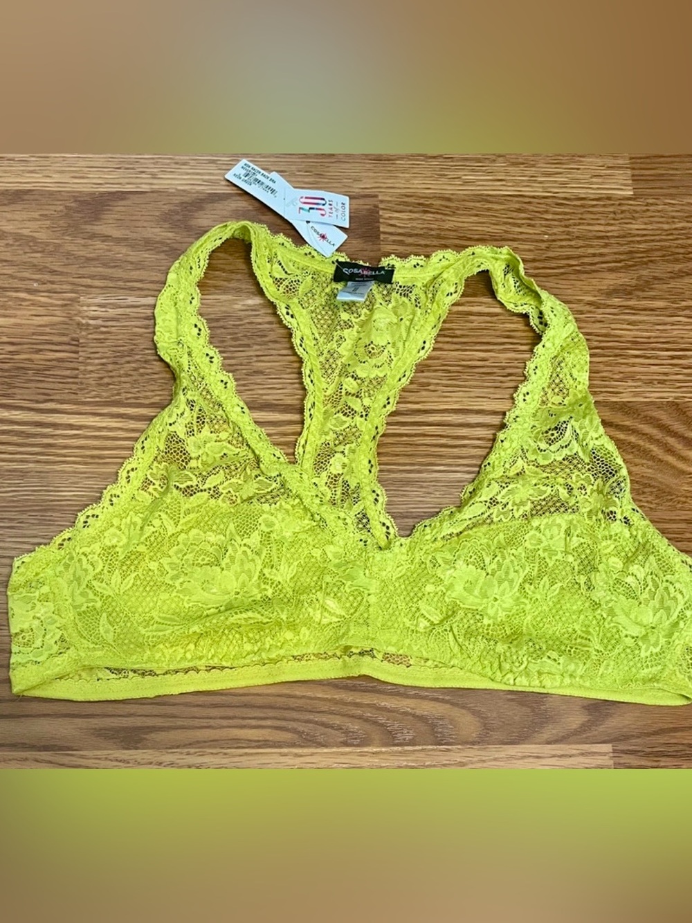 Cosabella Neon Lace Bralette - Neon Green